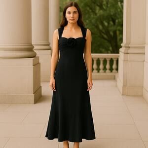 Jessica McClintock Gunne Sax VTG SZ 7/8 (Fits like 6) Black Evening Wear Dress